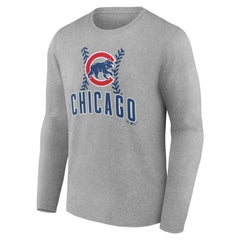 Chicago Cubs Personalized Name & Number Fastball Long Sleeve T-Shirt - Gray - MLB Online