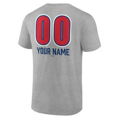 Chicago Cubs Personalized Name & Number Fastball T-Shirt - Heather Gray - MLB Lifestyle