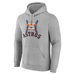 Houston Astros Personalized Name & Number Fastball Pullover Hoodie - Gray - MLB Sale