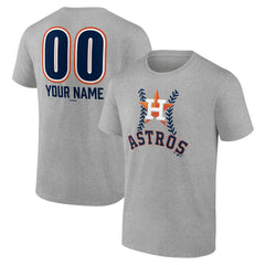 Houston Astros Personalized Name & Number Fastball T-Shirt - Heather Gray - MLB Online