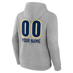 Milwaukee Brewers Personalized Name & Number Fastball Pullover Hoodie - Gray - MLB Discount