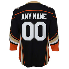 Anaheim Ducks Youth Home Replica Custom Jersey - Black - NHL 201253604
