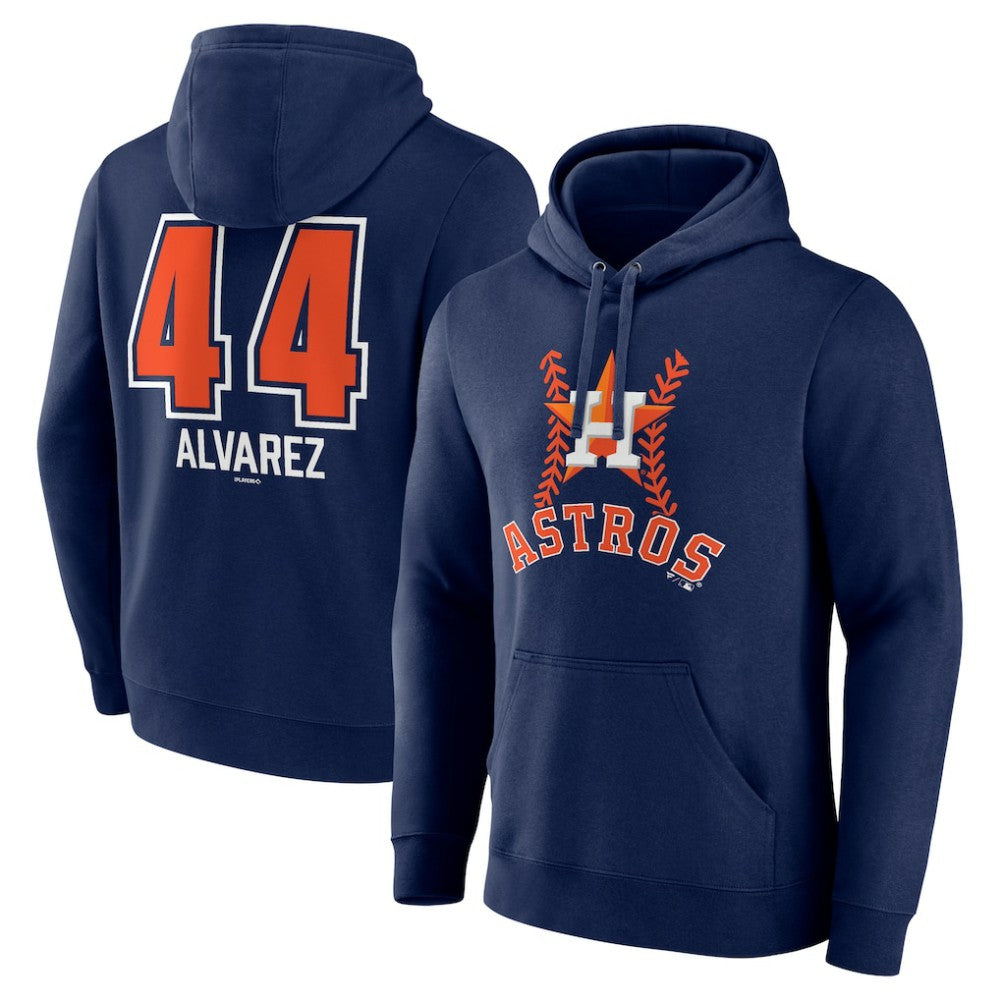 Yordan Alvarez Houston Astros Fastball Player Name & Number Pullover Hoodie - Navy - MLB Lifestyle