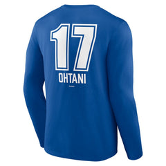 Shohei Ohtani Los Angeles Dodgers Fastball Player Name & Number Long Sleeve T-Shirt - Royal - MLB Online