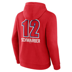 Kyle Schwarber Philadelphia Phillies Fastball Player Name & Number Pullover Hoodie - Red - MLB Lifestyle