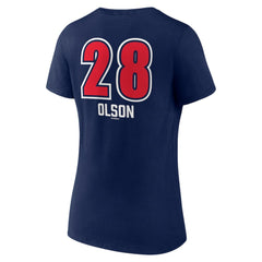 Matt Olson Atlanta Braves Women's Fastball Player Name & Number V-Neck T-Shirt - Navy - MLB Discount