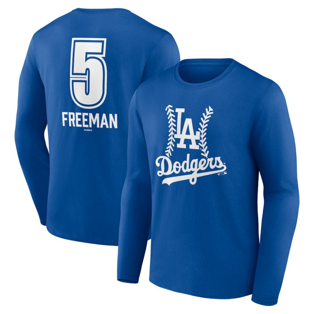 Freddie Freeman Los Angeles Dodgers Fastball Player Name & Number Long Sleeve T-Shirt - Royal - MLB Online