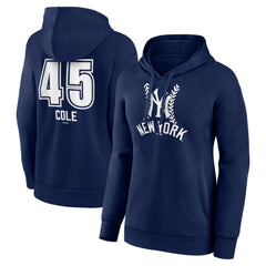 Gerrit Cole New York Yankees Women's Fastball Player Name & Number Pullover Hoodie - Navy - MLB Discount