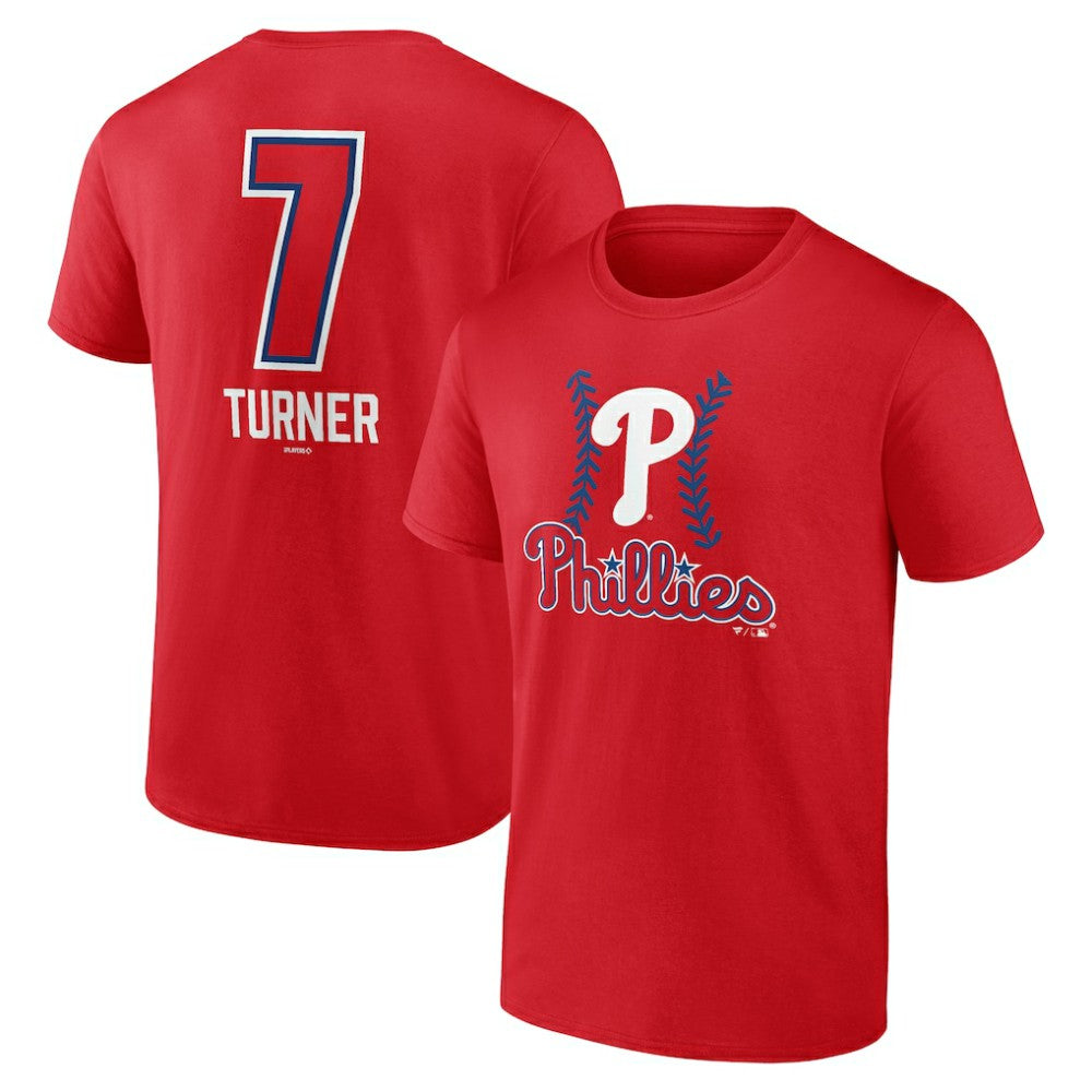 Trea Turner Philadelphia Phillies Fastball Player Name & Number T-Shirt - Red - MLB Discount