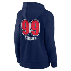 Spencer Strider Atlanta Braves Women's Fastball Player Name & Number Pullover Hoodie - Navy - MLB Discount