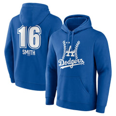 Will Smith Los Angeles Dodgers Fastball Player Name & Number Pullover Hoodie - Royal - MLB Discount