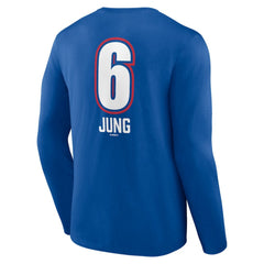 Josh Jung Texas Rangers Fastball Player Name & Number Long Sleeve T-Shirt - Royal - MLB Online