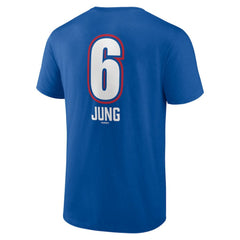 Josh Jung Texas Rangers Fastball Player Name & Number T-Shirt - Royal - MLB Discount