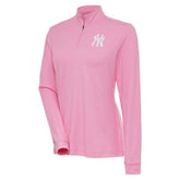 New York Yankees Antigua Women's Mentor Quarter-Zip Pullover Top - Pink - MLB Sale