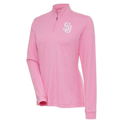 San Diego Padres Antigua Women's Mentor Quarter-Zip Pullover Top - Pink - MLB Sale