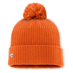 Philadelphia Flyers Fanatics Primary Logo Cuffed Knit Hat with Pom - Orange - NHL 201257828