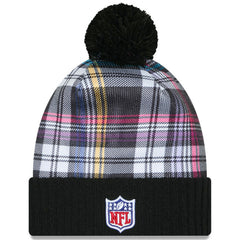 New York Jets New Era 2024 NFL Crucial Catch Cuffed Knit Hat with Pom Black