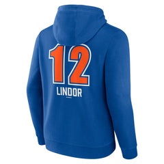 Francisco Lindor New York Mets Fastball Player Name & Number Pullover Hoodie - Royal - MLB Sale