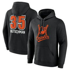 Adley Rutschman Baltimore Orioles Fastball Player Name & Number Pullover Hoodie - Black - MLB Discount