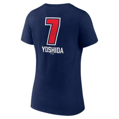 Masataka Yoshida Boston Red Sox Women's Fastball Player Name & Number V-Neck T-Shirt - Navy - MLB Sale