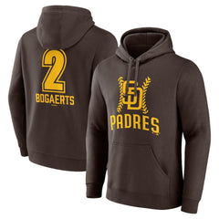 Xander Bogaerts San Diego Padres Fastball Player Name & Number Pullover Hoodie - Brown - MLB on Sale