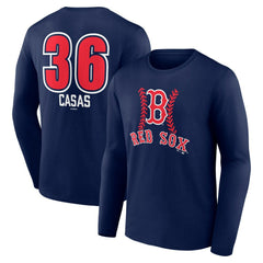 Triston Casas Boston Red Sox Fastball Player Name & Number Long Sleeve T-Shirt - Navy - MLB on Sale