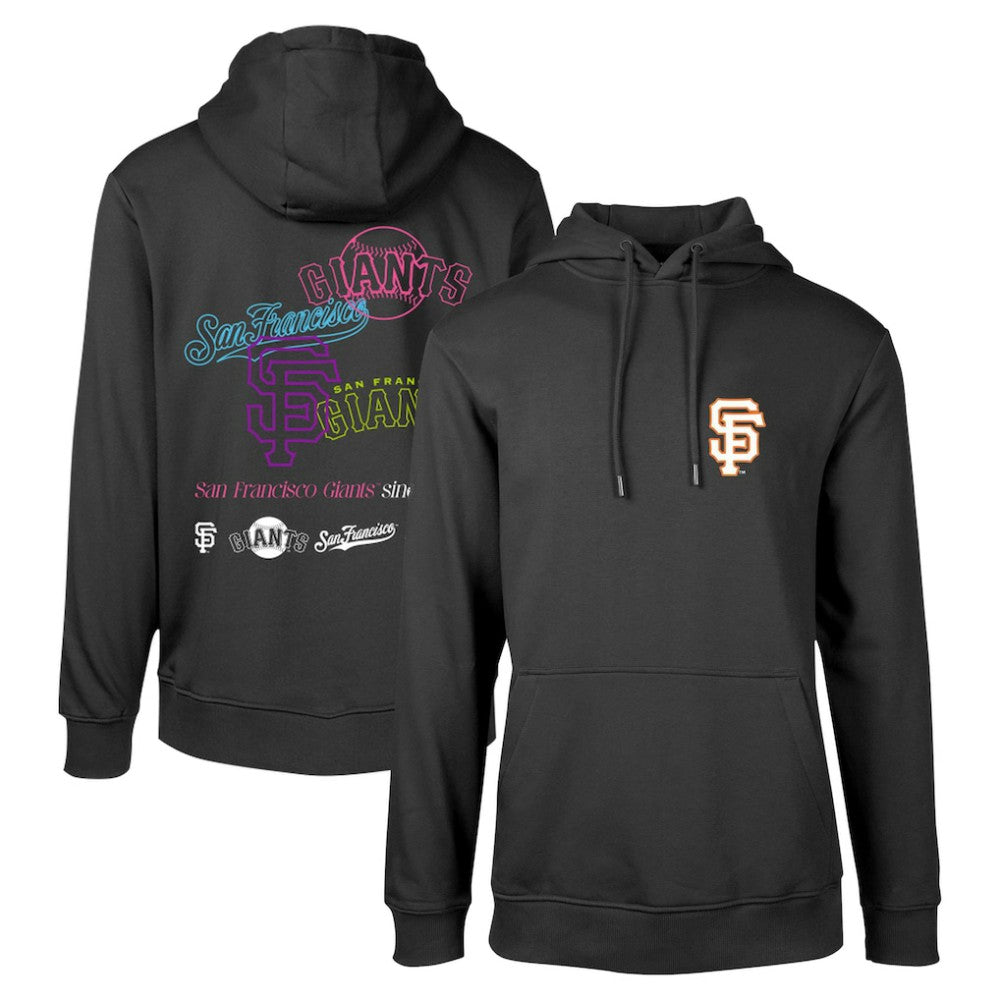 San Francisco Giants Levelwear Podium Vintage Pullover Hoodie - Black - MLB Sale