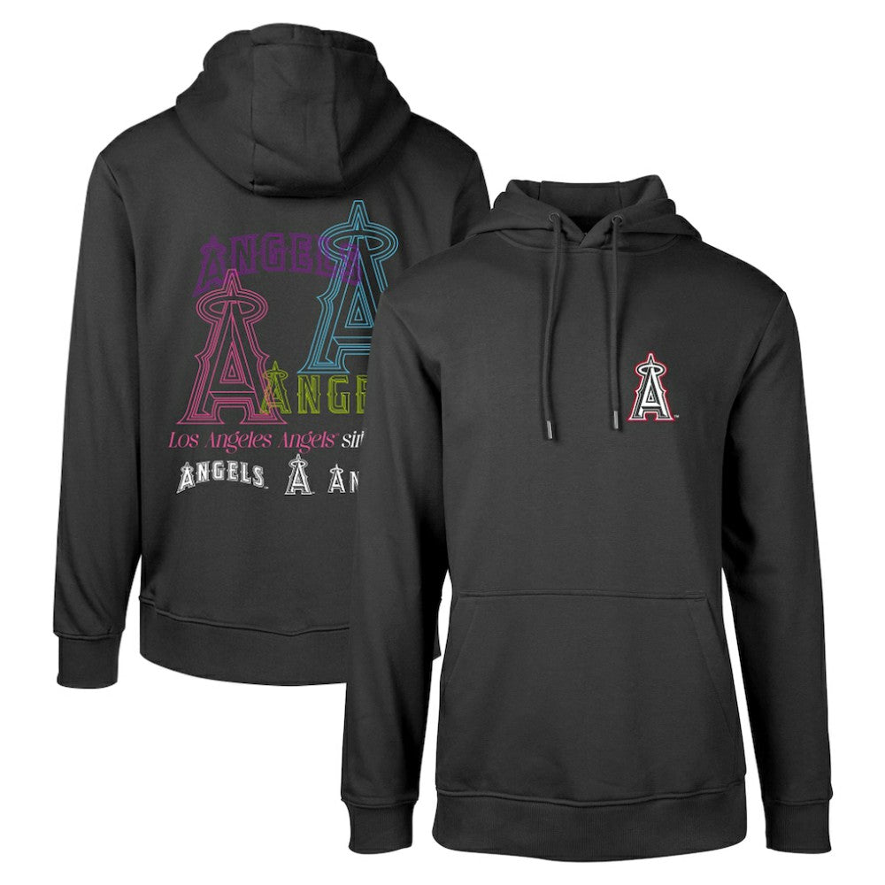 Los Angeles Angels Levelwear Podium Vintage Pullover Hoodie - Black - MLB Sale