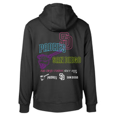 San Diego Padres Levelwear Podium Vintage Pullover Hoodie - Black - MLB Sale