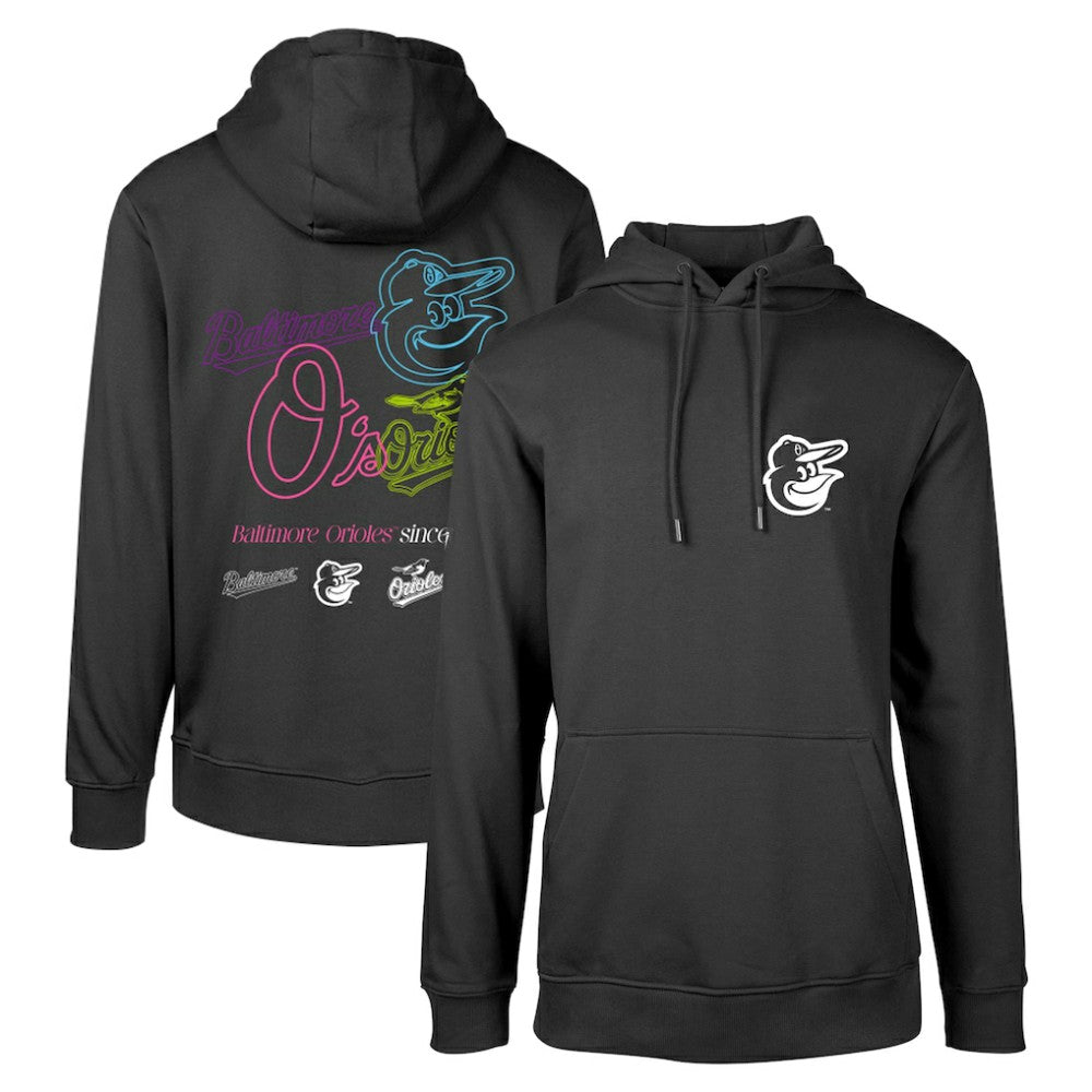 Baltimore Orioles Levelwear Podium Vintage Pullover Hoodie - Black - MLB on Sale