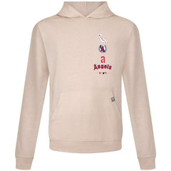 Los Angeles Angels Levelwear Base Line Pullover Hoodie - Cream - MLB Lifestyle