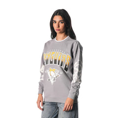 Pittsburgh Penguins The Wild Collective Unisex Tie-Dye Double Collar Pullover Sweatshirt - Gray - NHL 201271294