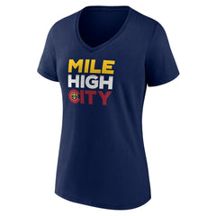 Denver Nuggets Pick & Roll Coverage V-Neck T-Shirt Navy