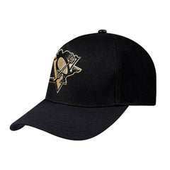 Pittsburgh Penguins Pro Standard Metallic Logo Pinch Front Adjustable Hat - Black - NHL 201274359