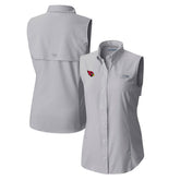 Columbia Arizona Cardinals Women's PFG Tamiami Omni-Shade Sleeveless Button-Up Shirt Gray