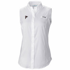 Columbia Atlanta Falcons Women's PFG Tamiami Omni-Shade Sleeveless Button-Up Shirt White