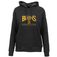 Boston Bruins Levelwear Women's Retro Adorn Spellout Pullover Hoodie - Black - NHL 201275456