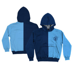 Manchester City Vive La Fete Youth Color Block Fleece Pullover Hoodie Navy/Sky Blue