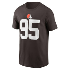 Nike Myles Garrett Cleveland Browns Player Name & Number T-Shirt Brown