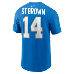 Nike Amon-Ra St. Brown Detroit Lions Name & Number T-Shirt Blue