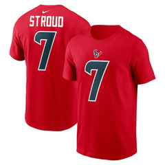 Nike C.J. Stroud Houston Texans Player Name & Number T-Shirt Red
