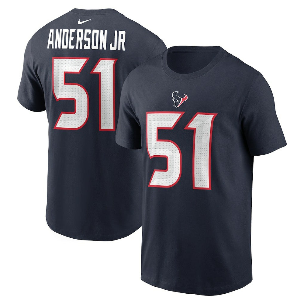 Nike Will Anderson Jr. Houston Texans Player Name & Number T-Shirt Navy
