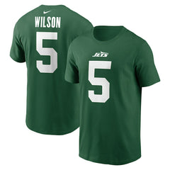 Nike Garrett Wilson New York Jets Name & Number T-Shirt Green