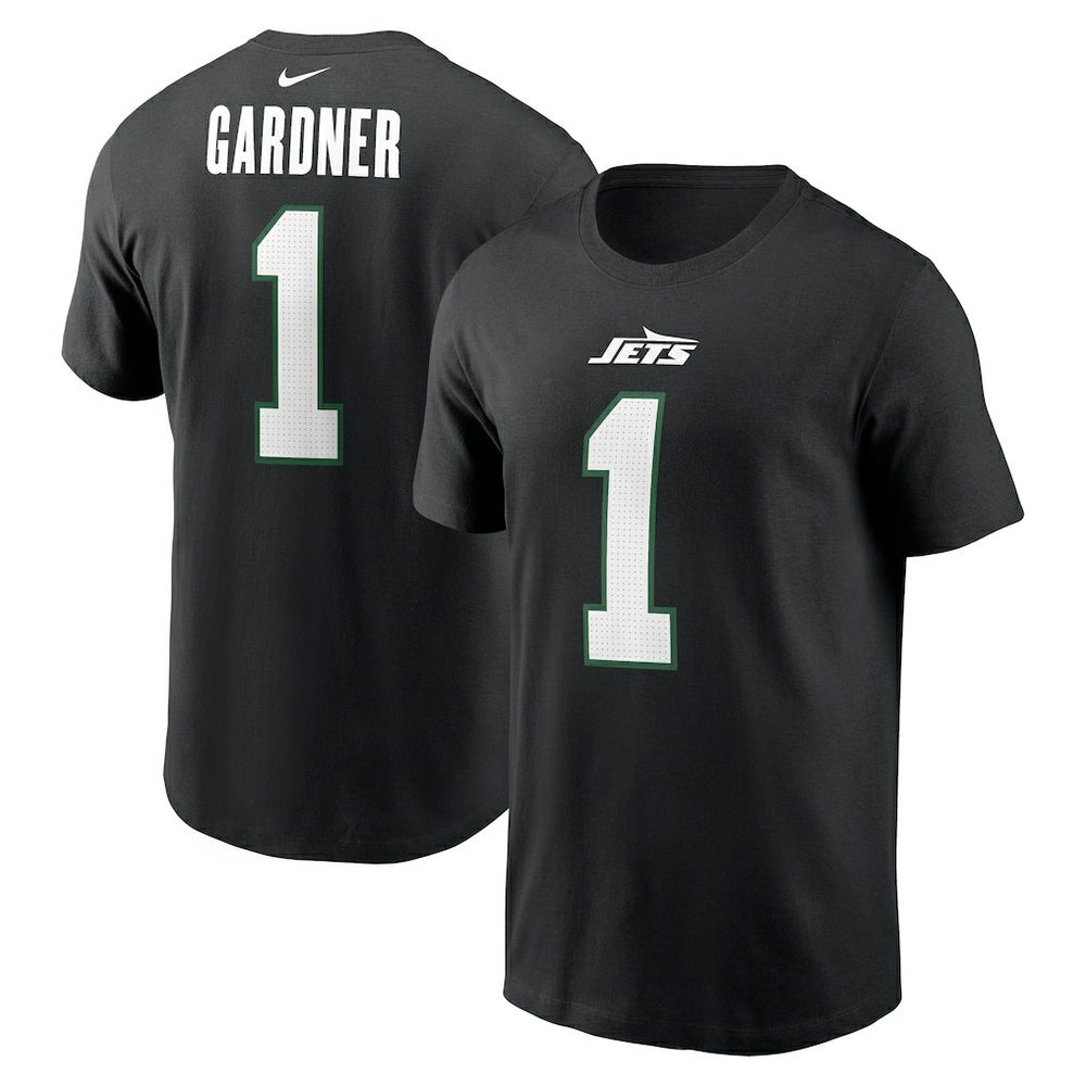 Nike Ahmad Sauce Gardner New York Jets Name & Number T-Shirt Black
