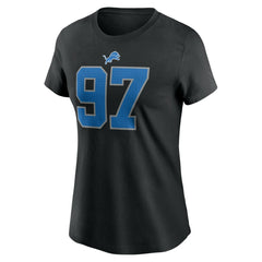 Nike Aidan Hutchinson Detroit Lions Women's Player Name & Number T-Shirt Black