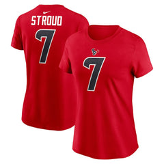 Nike C.J. Stroud Houston Texans Women's Player Name & Number T-Shirt Red