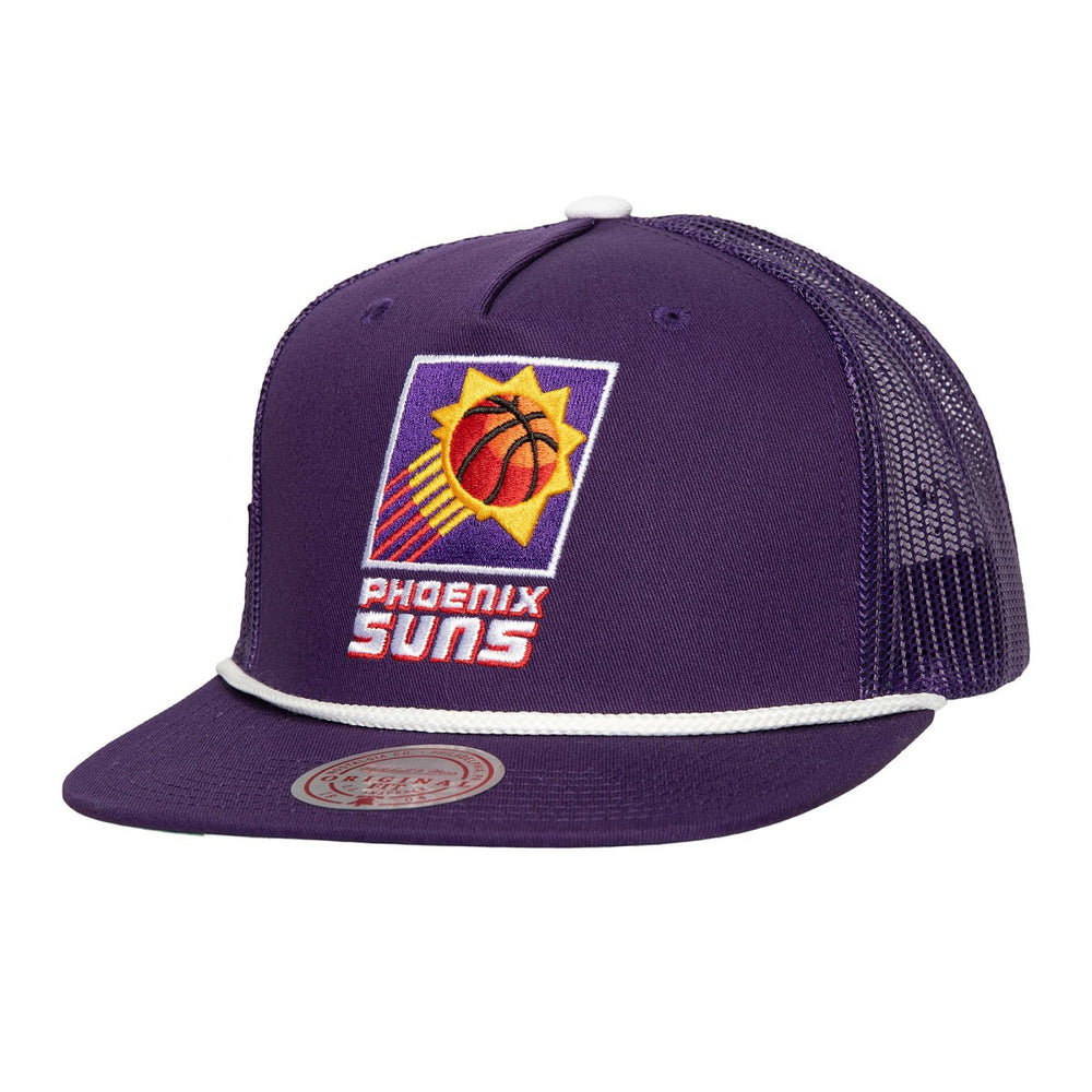 Phoenix Suns Roper Meshback Trucker Snapback Hat Purple | Mitchell & Ness Near Me