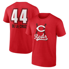 Elly De La Cruz Cincinnati Reds Name & Number Fastball T-Shirt - Red - MLB Lifestyle