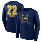 Christian Yelich Milwaukee Brewers Name & Number Fastball Long Sleeve T-Shirt - Navy - MLB Lifestyle