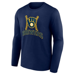 Christian Yelich Milwaukee Brewers Name & Number Fastball Long Sleeve T-Shirt - Navy - MLB Lifestyle